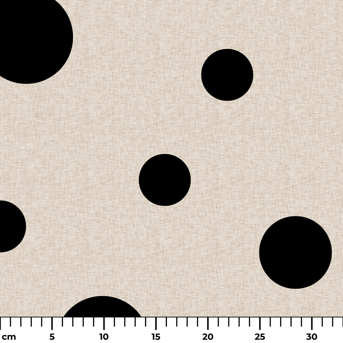 Pepas Negro Beige Dispersas | Tela por metro – Sutex